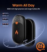 DAXING Hand Warmers Rechargeable 2 Pack 6000mAh 24H 3 Heating Modes Black view 2
