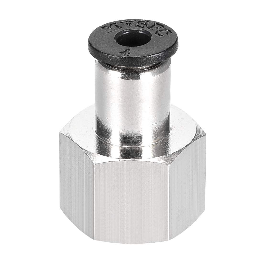 sourcing map Push to Connect Tube Fitting Adapter 4mm Tube OD X 1/4PT Female Straight Pneumatic Connecter Connect Pipe Fitting