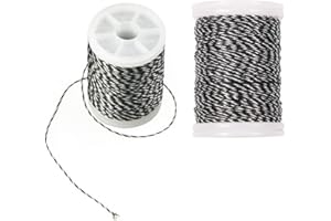 Linkboy Archery Bow String Serving Thread Bowstring Serving Material 0.020” for Bowstring Tie Peep Nock Protection, 120 Yard/Roll, Pack of 2 Rolls
