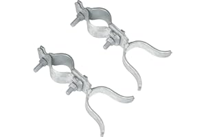 ADLMPW Gate Fork Latch, Galvanized Fence Latch Lock, Chain Link Fence Gate Latch with Padlock Hole, Bolts & Nuts Included (1-3/8" x 1-3/8"(2 Pack))