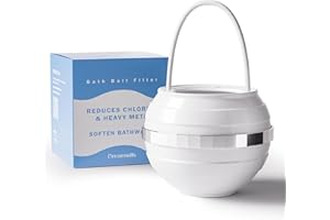 DREAMWILLS Bath Ball Filter For Bathtub Faucet-NSF Certified Reduce 99% Chlorine, Hard Water Softener & Add Nourishing Minerals For Sensitive Skin, Body, Hair & Baby Care, Bathroom Shower Purifier, 2500Gal