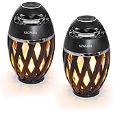 SZGMJIA LED Flame Speaker, Flame Atmosphere Outdoor Bluetooth Speaker with Stereo Enhanced Bass Sound, TWS Supported Portable Wireless Speaker, BT4.2 for iPhone Ipad Android(2 Pack)