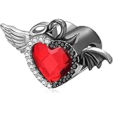 jiulegufa Angel Devil Charm 925 Sterling Silver Angel Charm for Bracelets Angel Wing Charms Gothic Jewelry Gifts for Women