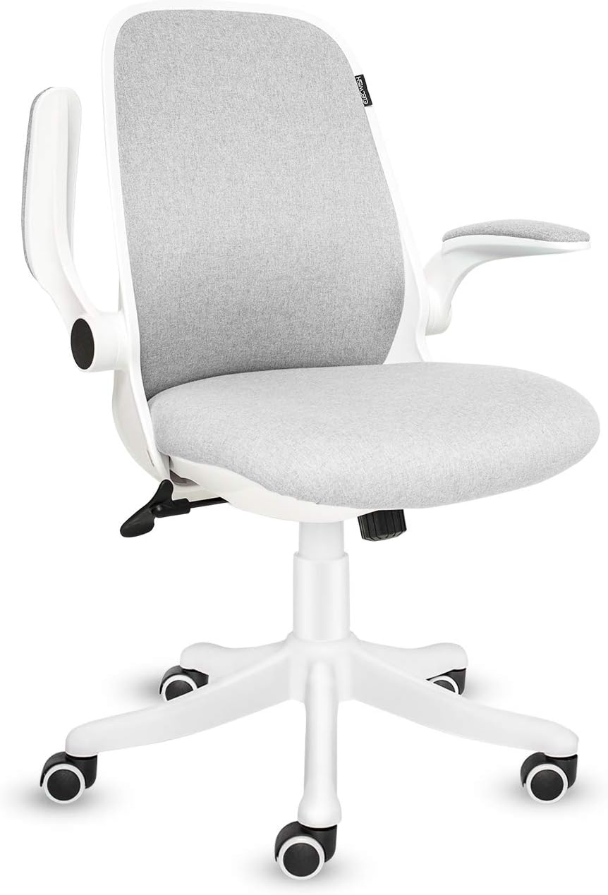 Fullwatt Office Chair Fabric Desk Chair Flipup Armrest Ergonomic Task