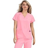 KOI Betsey Johnson Freesia Women's 3-Pocket Scrub Top Sweet Pink Small