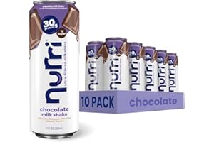 Nurri - 30g Protein Ultra Filtered Milk Shake – Chocolate - Lactose Free, Low Sugar, 150 Calories, 10 Vitamins and Minerals - 11 fl oz, 10 Cans