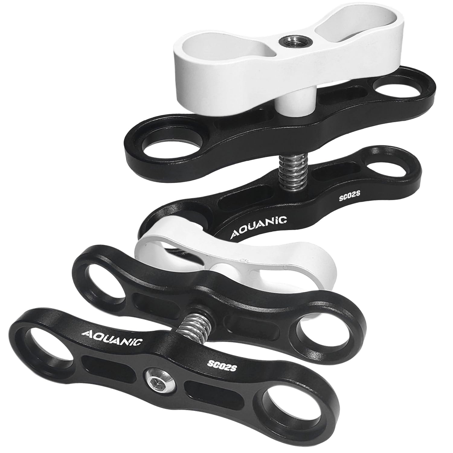 Nitescuba 2PCS 1'' Standard Ball Clamp Mount,Long