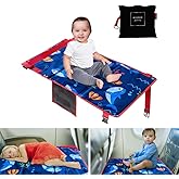 RUIMIX Toddler Airplane Bed – Kids Airplane Seat Extender & Travel Bed | Flyaway Kids Bed Alternative | Portable Airplane Hammock for Toddlers (Blue Shark)