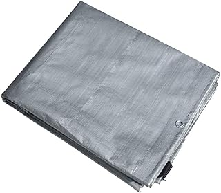 Gartenmöbel Abdeckung,Schutzhülle Abdeckplane 10x16 Mehrzweck-Regenplane Robuste wasserdichte silberne Polyplane mit verstärktem Rand und Ösen, UV-geschützte Überdachung for Anhänger, Wohnmobile, Pool