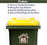Papa Prints Pack of 4 Wheelie Bin Numbers 140 x 125 mm Waterproof view 4