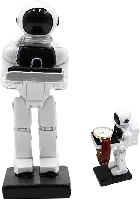 Amazon Co Jp Bolley Joss ロボット フィギュア ウォッチスタンド クリエイティブ 腕時計収納 ジュエリー ディスプレイ ホルダー トレイ デスク ホームデコレーション用 腕時計