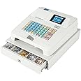 WANLECY Electronic Cash Register with 48 Keys 8 Digital LED Display and Cash Drawer and Thermal Receipt Printer Station Pos Systems for Small Businesses (White)