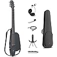 Enya NEXG 2 Acoustic-Electric Guitar Carbon Fiber Travel Smart Audio Guitar with 50W Wireless Speaker, Wireless Microphone, Hi-Fi Monitor Earphones, Footswitch, Charging Stand, and Gigbag