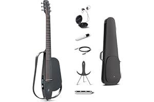 Enya NEXG 2 Acoustic-Electric Guitar Carbon Fiber Travel Smart Audio Guitar with 50W Wireless Speaker, Wireless Microphone, Hi-Fi Monitor Earphones, Footswitch, Charging Stand, and Gigbag