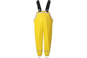 ALIWINER Kids Waterproof Rain Pants Dirty Proof Suspender Trousers for Boys and Girls