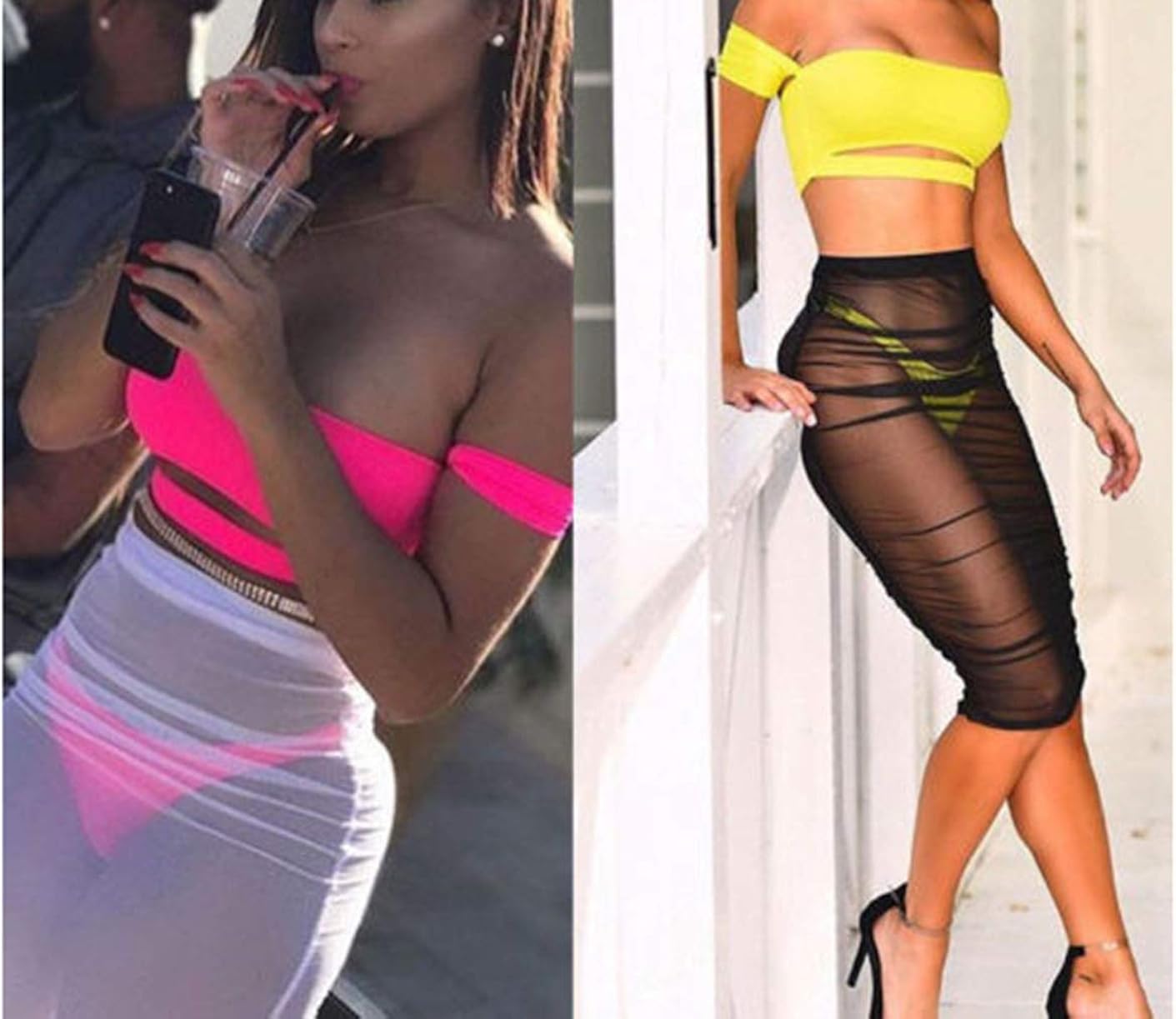 mesh skirt beach cover up