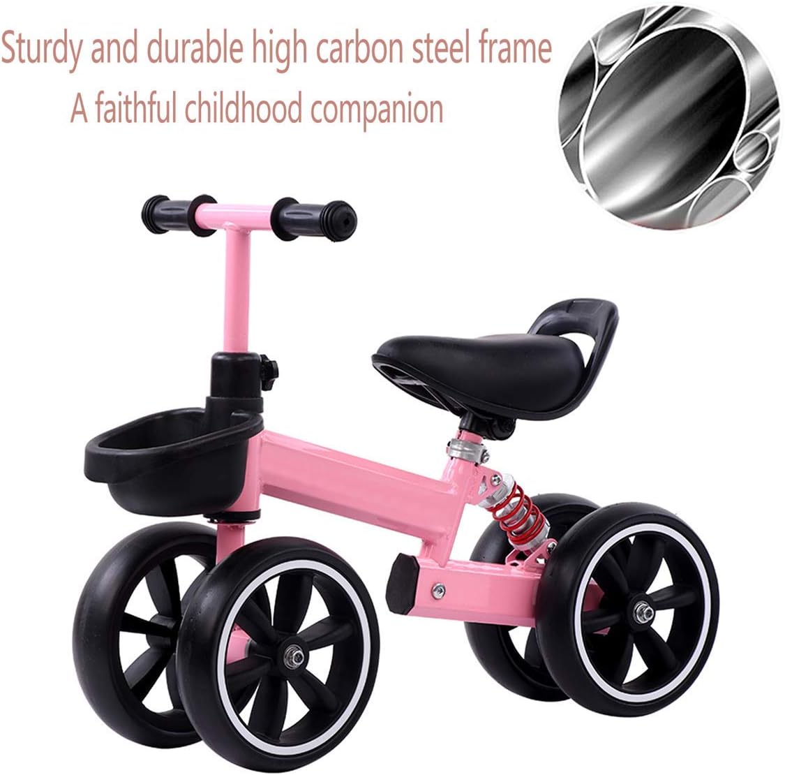 Kids Balance Bike Kesida Children Walking Training Scooter Bicycle Without Pedal Footrest for 2 to 6 Years Old Kids and Toddlers (Pink): Kitchen & Dining