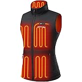 Venustas Women 12V Dual-Control Heated Vest with Battery, Durable 40D Nylon Electric Vest for Winter Outdoor Work