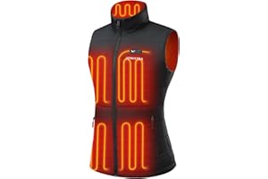 Venustas Women 12V Dual-Control Heated Vest with Battery, Durable 40D Nylon Electric Vest for Winter Outdoor Work