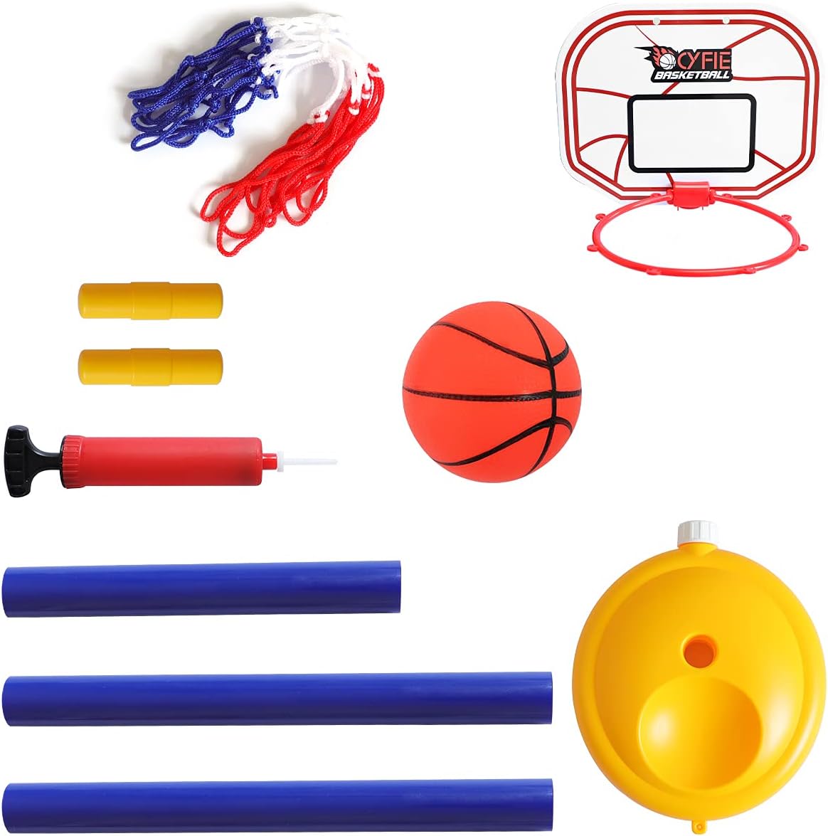Basketball Hoop Set for Toddlers, Adjustable Height Basketball Hoop, 2.26ft - 4.46ft Mini Basketball Goal Toy with Ball and Pump, Basketball Sports Game Gift for 1-3 Years Old Baby Kids Indoor Outdoor: Sports & Outdoors