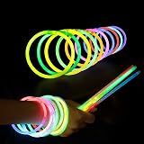 Ammy Glow 200 Premium Glow Sticks Party Pack 8 inch with Connectors Multi view 4