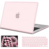 G JGOO Compatible with MacBook Pro 14 inch Case 2026 2025-2021 M5 M4 M3 M2 M1 A3434 A3112 A3185 A3401 A2918 A2992 A2779 A2442, Anti-Crack Soft TPU Bumper Matte Hard Shell Case, Frosted Baby Pink