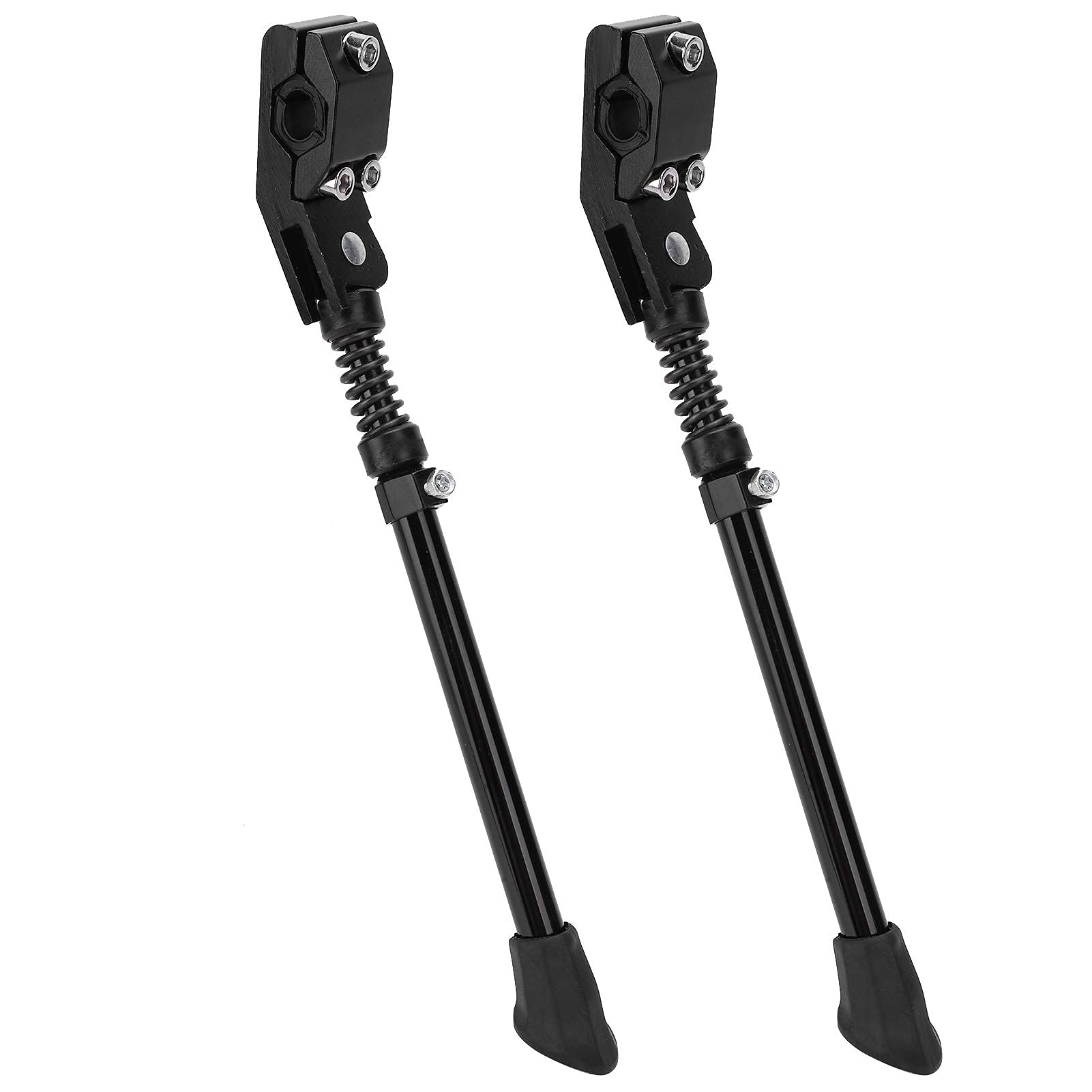 2 Pcs Bike Kickstand Mountain Bike Side Support Aluminium Alloy Adjustable Bicycle Rear Side Kickstand for 16/20/24/26 inch wheel diameters
