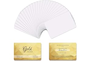 Origin-Joy 300 PCS Sublimation Metal Business Cards, 3.4 x 2.1 Inch Aluminum Printable Business Card Blanks for Custom Color Print (0.22 mm)