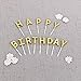 Beurio Gold Happy Birthday Letter Cake Candles