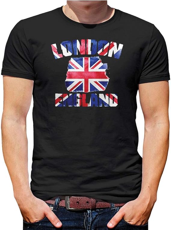 London England Mens T Shirts Souvenir Gift Flag Short Sleeve Classic T