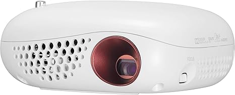 LG PV150G portabler LED-Projektor (WVGA, Kontrast 100000:1, 854 x 480 Pixel, 100 ANSI Lumen, HDMI, USB) weiß