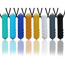 Collier sensoriel à mâcher Ologu pour garçons et filles, lot de 6 colliers à mâcher extensibles pour enfants atteints d'autisme, TDAH, troubles sensoriels, jouets à mâcher pour réduire les tics