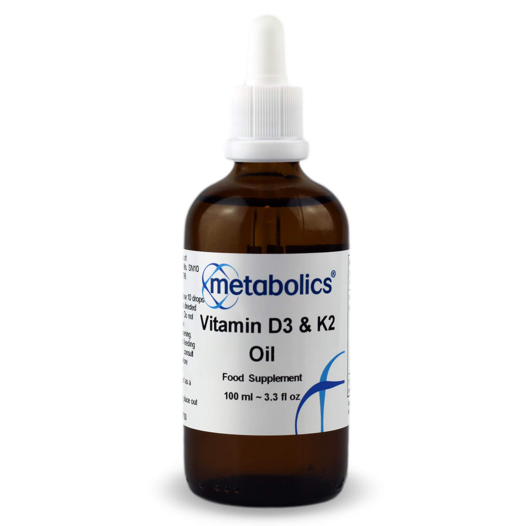 Vitamin D3 & K2 Supplement 100ml | 294 Servings Per Container (1000IU) | Made in The UK | Nothing Added