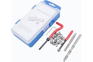 DJYIYEW M8x1.25 Thread Repair Kit, Metric Helicoil Thread Repair Kit with HSS Drill and Stainless Inserts for All Metals, Composites, Polymers and Other Materials