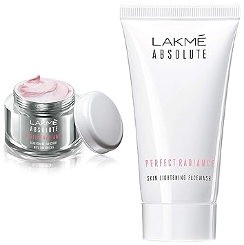 Lakme Perfect Radiance Fairness Day Creme 50 g & Lakme Absolute Perfect Radiance Skin Lightening Facewash, 50g