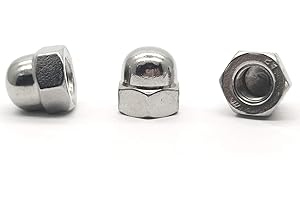 DGZ STORE M10X1.25mm 304 Stainless Steel Fine Thread Hex Acorn Cap Nuts Decorative Nut Caps 5pcs