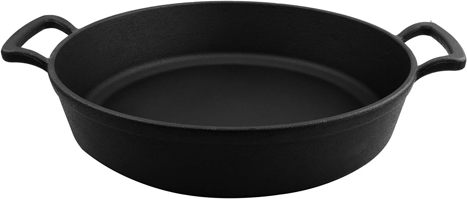 Alpha Global Cast Iron Nonstick Baking Round Pan Black 12.5 Inch