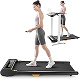 UREVO Under Desk Treadmill, Walking Pad for Home/Office, Portable Walking Treadmill 2.25HP, Walking Jogging Machine with 265