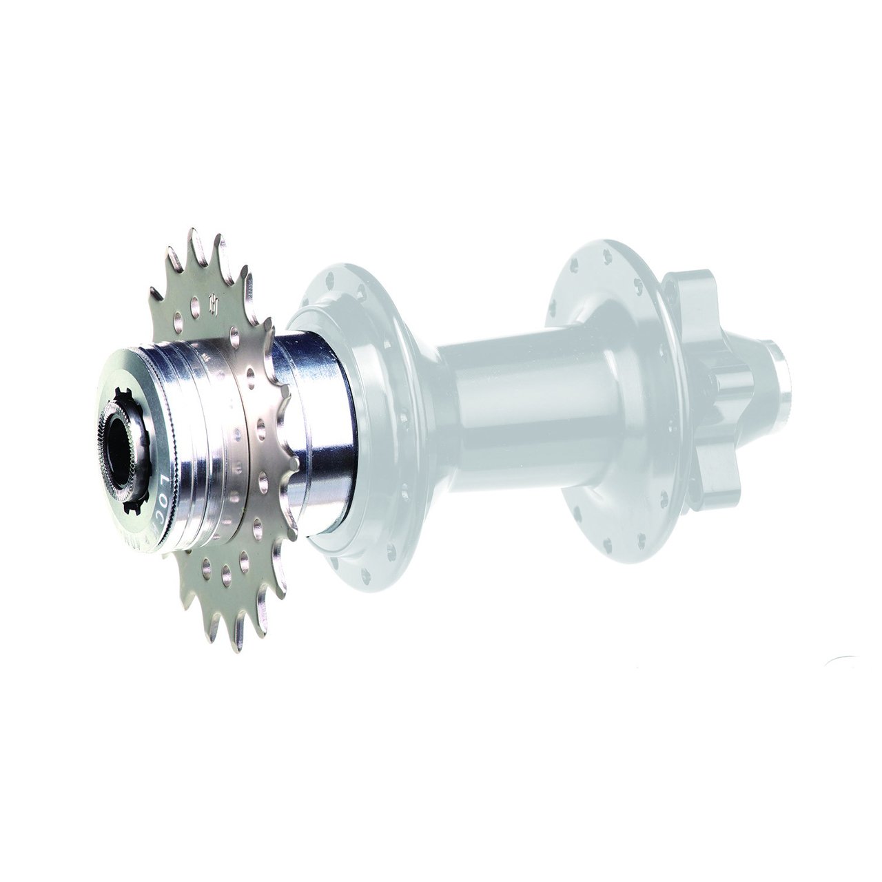 Cervus Bike Single Speed Fixie Cassette Conversion Kit Compatable Shimano 18T Colors (Silver)