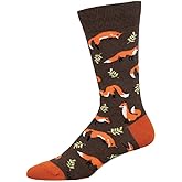 Socksmith Men's Fleet As A Fox Crew Socks, Brown Heather