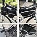 GkGk Front Top Tube Bike Bag, Multifunction Bicycle Frame Pannier Bags with Rainproof Cover for Mountain Ride,Road Cycling,Phones ,Bottle of Water ,Keys ,Wallet(Black)