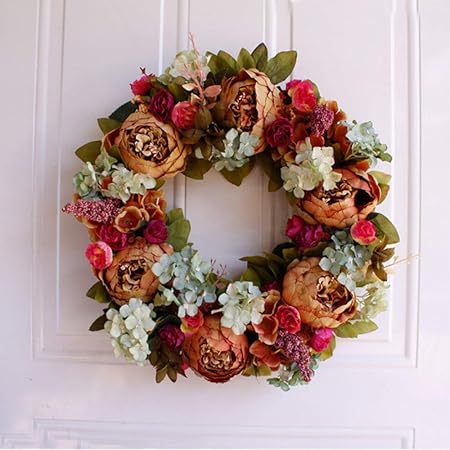 Immagini Di Fiori Natale.Ljpxbb Ghirlanda Bianca Peonia Ghirlanda Di Natale Porta Appeso A Parete Ornamento Rattan Rotondo Ghirlanda Decorazione Fiore Artificiale Ghirlande E Ghirlande Di Fiori Finti Da Casa E Giardino Amazon It Casa E Cucina