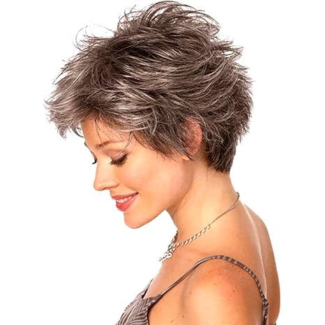 Women Short Wavy Hair Wig Curly Short Women Wigs Synthetic Hair