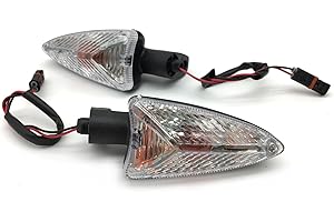 SPNUVR 2Pcs Motorcycle Turn Signals Fit For BMW F650 700 800 GS 2010-2016 R1200 K1200R K1300S S1000 RR 2010-2014 Turn LampBulb (Short handle and Clear)