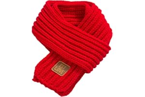 Kids Winter Knitted Warm Scarf Boys Girls Toddlers Solid Color Soft Scarfs Neck Warmer