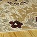 Superior Indoor Area Rug, Jute Backed, Modern Oriental Floral Damask Floor Decor for Office, Living Room, Bedroom, Entryway, Dining/Kitchen, Hardwood, Tile, Augusta Collection, 8' x 10', Brown