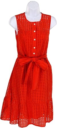 red belted dress