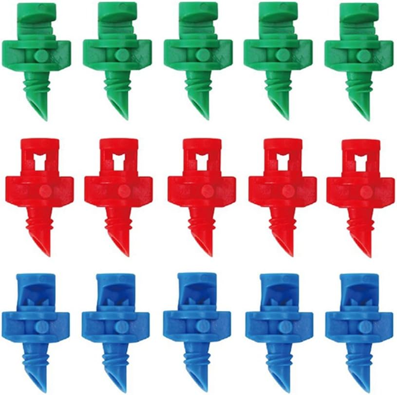 DINGJIN 30 Pcs Micro Garden Lawn Water Spray Misting Nozzle Sprinkler Irrigation System (90 Degree,180 Degree,360 Degree)