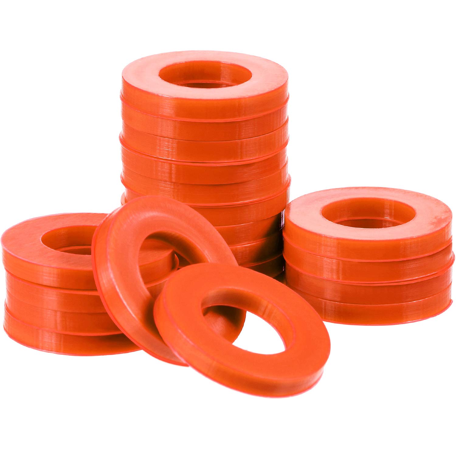 Hotop 20 Pack Garden Shower Hose Washers Rubber Washers Seals for Standard 3/4 inch Garden Hose and Shower Hose (Orange)