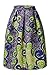 Annflat Women's African Print Knee Length Flare Skirts with Pockets Medium Multi